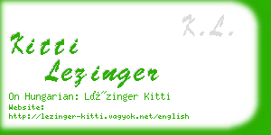 kitti lezinger business card